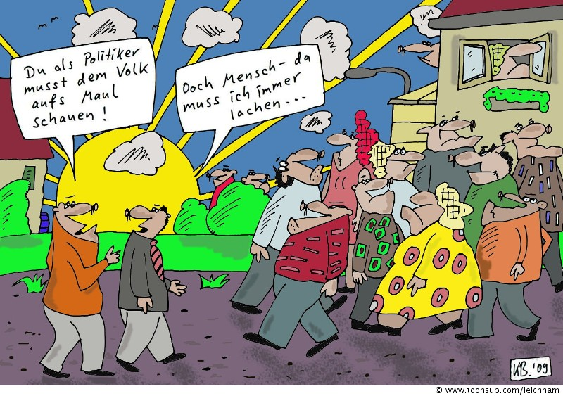 Cartoon: Dem Volk aufs Maul schauen 1