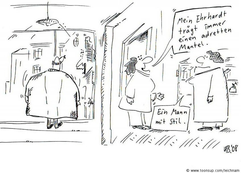 Cartoon: Adretter Mantel 1