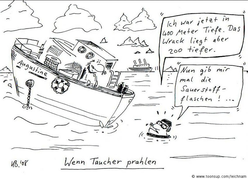 Cartoon: Taucher 1