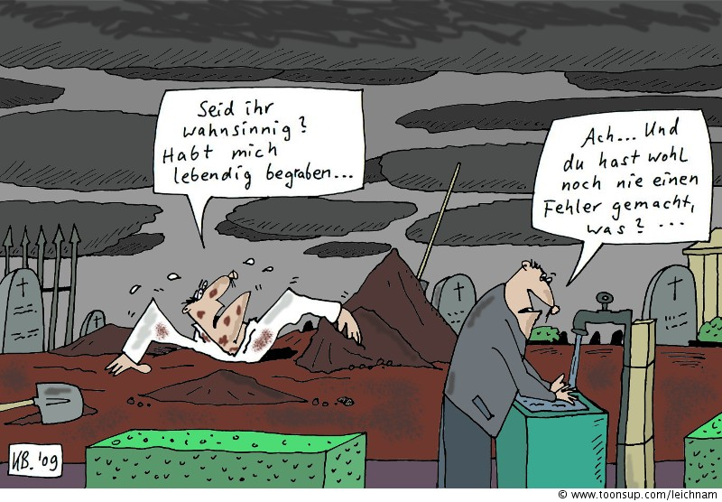 Cartoon: Zentralfriedhof Außenbach 1