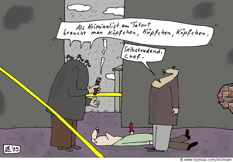 Cartoon: Am Tatort 1