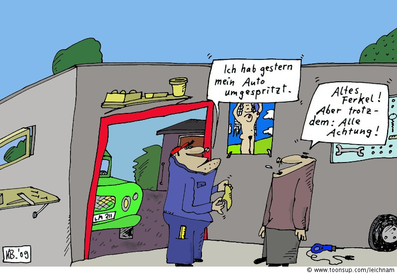 Cartoon: Umgespritzt 1