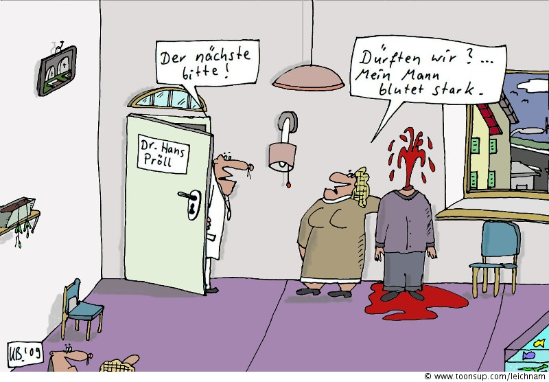 Cartoon: Bei Dr. Hans Pröll 1