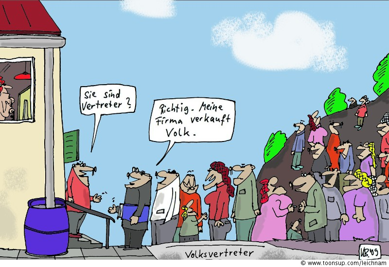 Cartoon: Sie sind Vertreter? 1