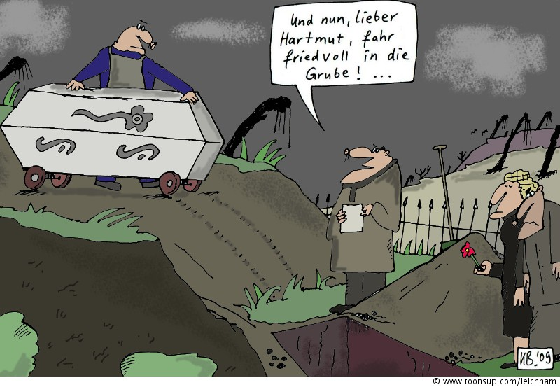 Cartoon: Beerdigung 1