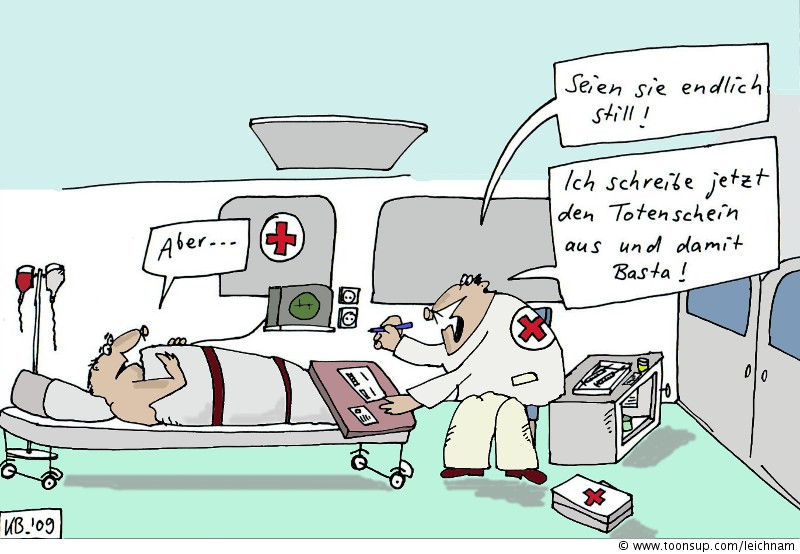 Cartoon: Krankentransport 1