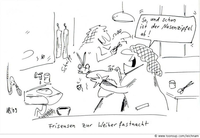 Cartoon: Friseusen 1
