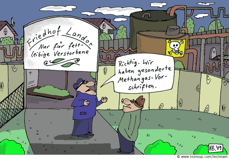 Cartoon: Friedhof Landor 1
