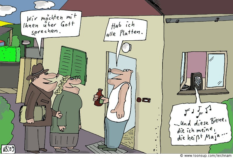 Cartoon: Die Zeugen mal wieder ... 1