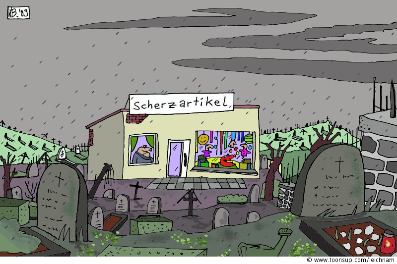 Cartoon: Stiller Totenacker 1