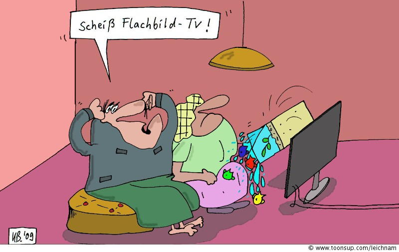 Cartoon: Scheiß Flachbild-TV! 1