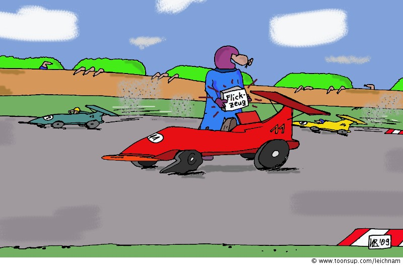 Cartoon: Autorennen 1