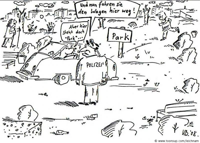Cartoon: Ärger mit Polente 1