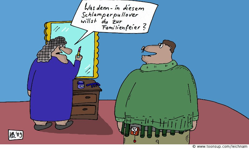 Cartoon: Schlamperpullover 1