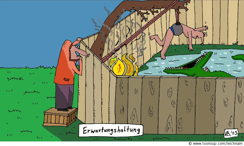 Cartoon: Erwartungshaltung 1