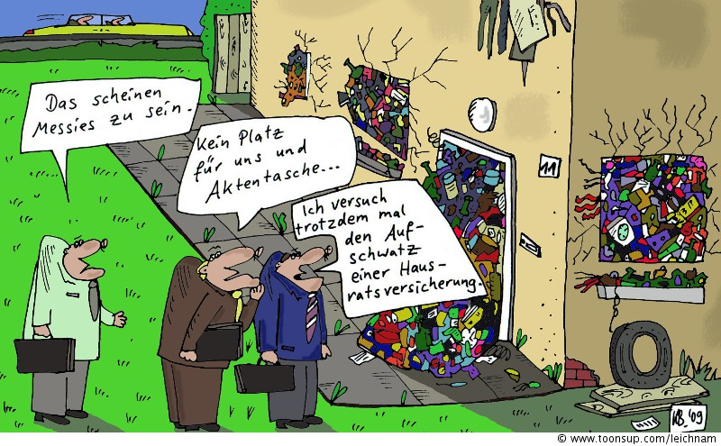 Cartoon: Verstopftes Haus 1