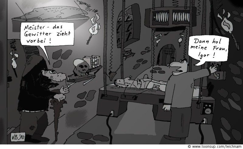 Cartoon: Frankenstein 1