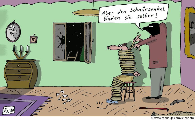 Cartoon: Einbrecher-Humor 1