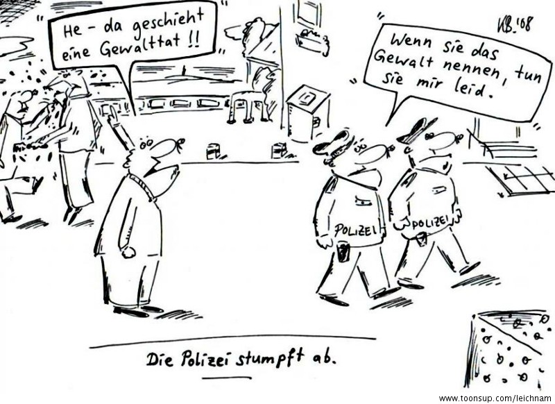 Cartoon: Gewalttat 1