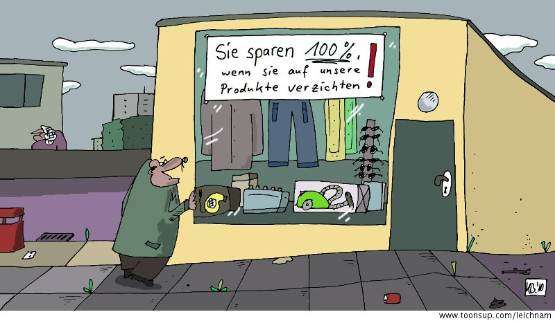 Cartoon: sparen 1