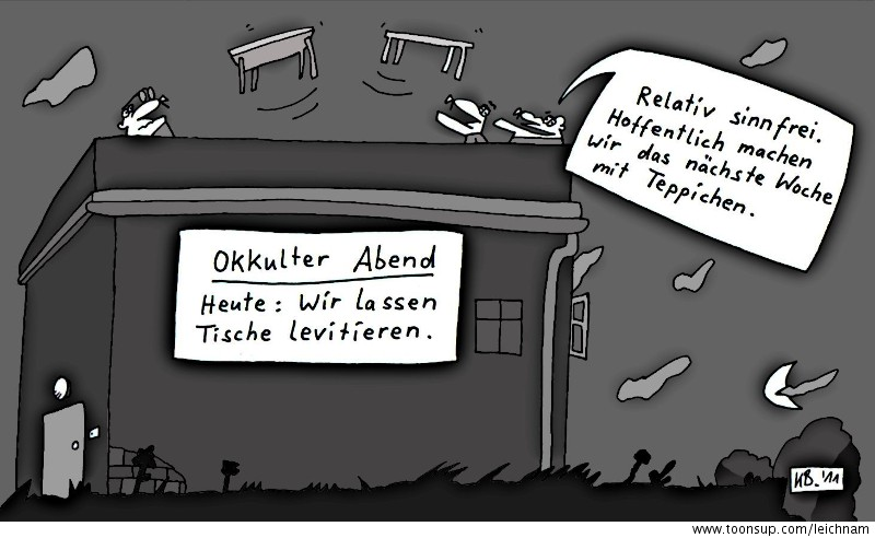 Cartoon: Okkulter Abend 1