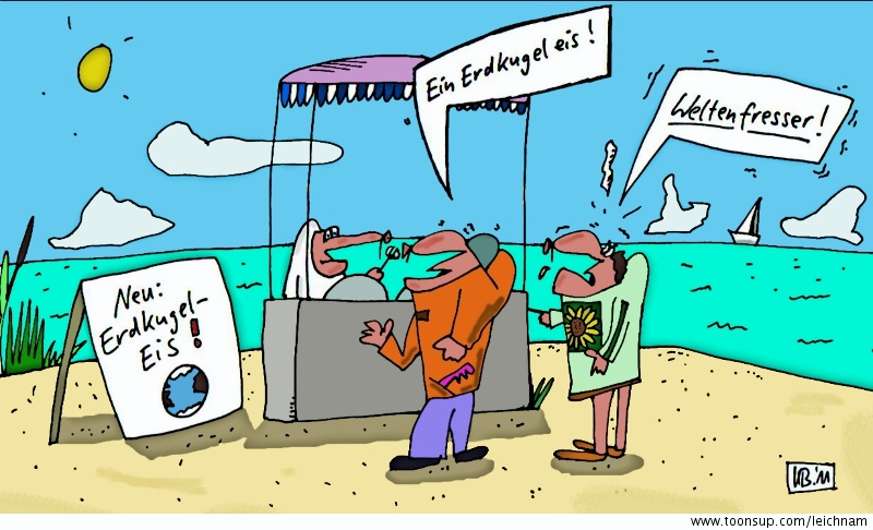 Cartoon: Stand am Strand 1