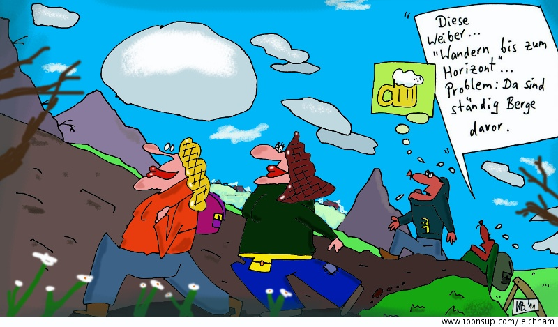 Cartoon: Wanderung 1