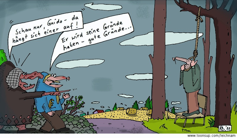 Cartoon: Schreckliche Beobachtung 1