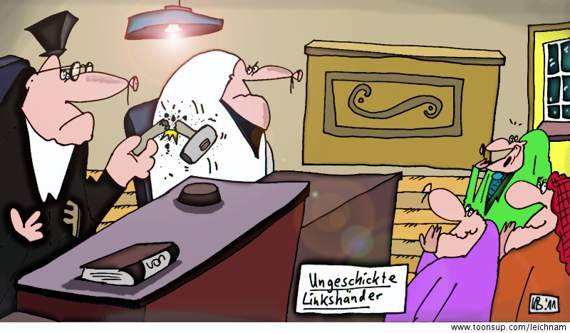 Cartoon: Ungeschick 1
