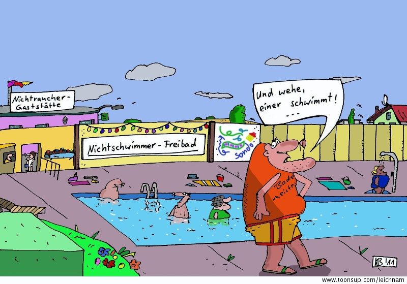 Cartoon: Im Bade 1