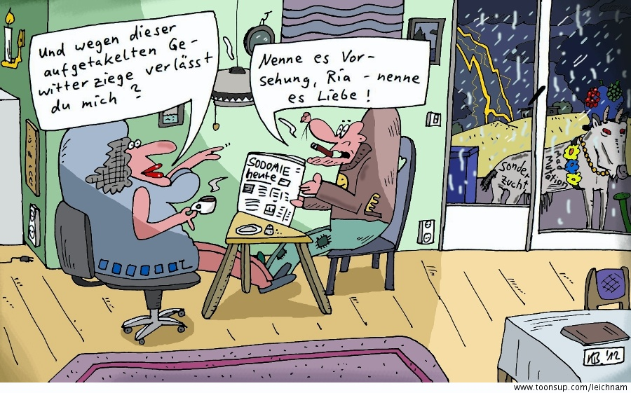 Cartoon: Geplantes Verlassen 1