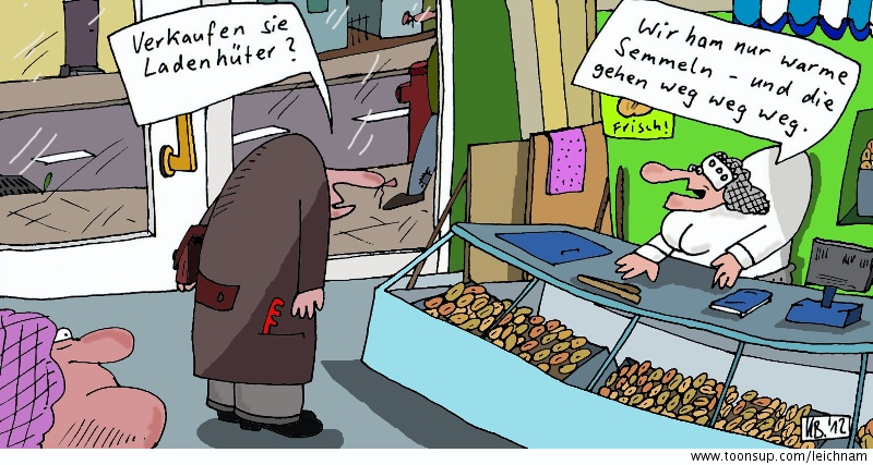 Cartoon: Verkäuferin 1