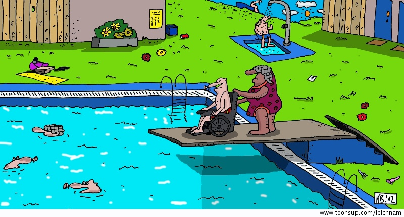 Cartoon: Freizeit im Bad 1
