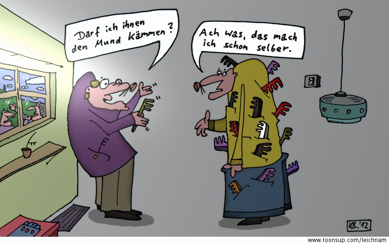 Cartoon: Die Anfrage 1