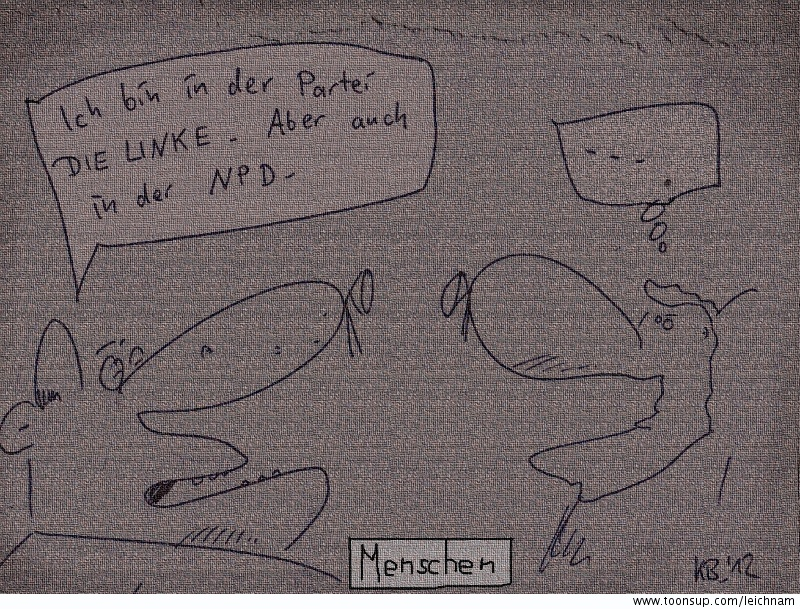 Cartoon: Da und dort ... 1