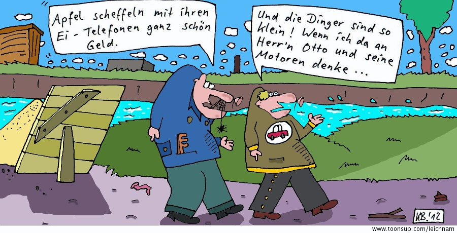 Cartoon: Apfel und Ei 1