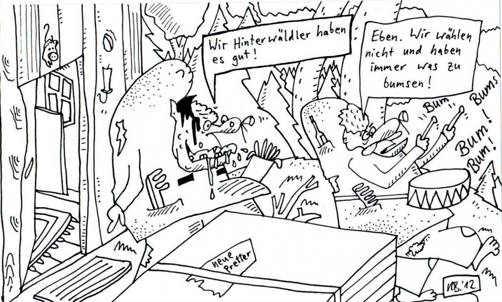 Cartoon: Hinterwäldler 1