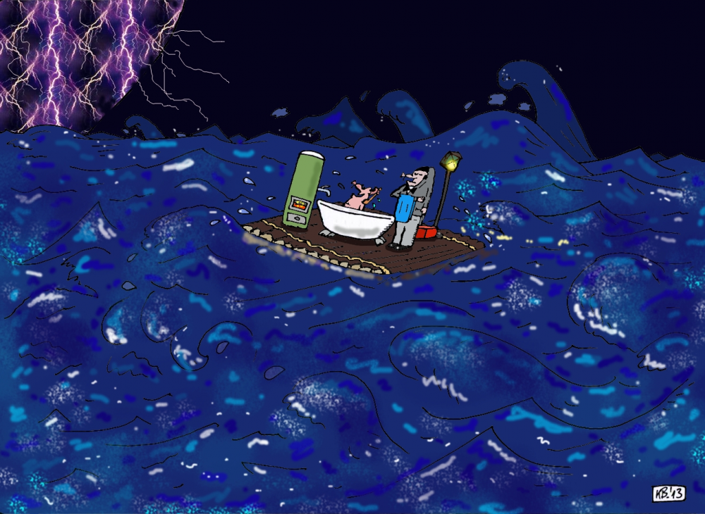 Cartoon: Auf hoher See 1