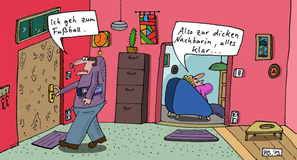 Cartoon: das Haus verlassen 1