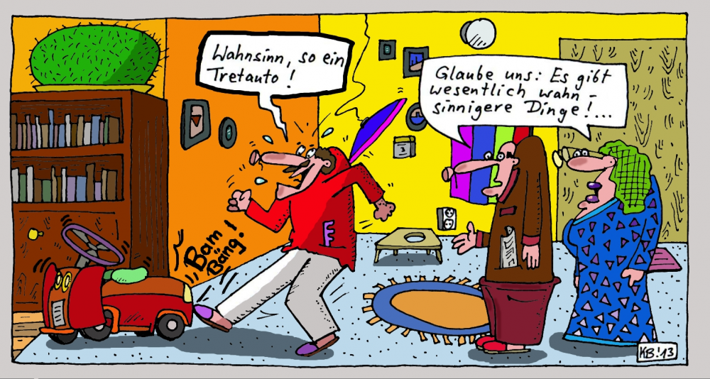 Cartoon: Glaube uns ... 1