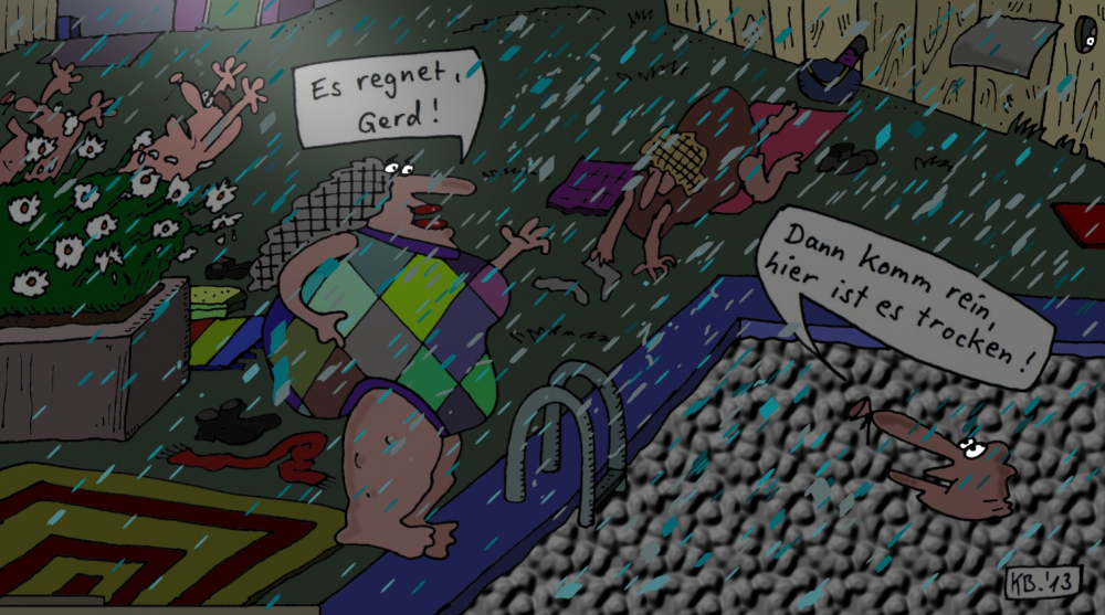 Cartoon: Im Freibad 1