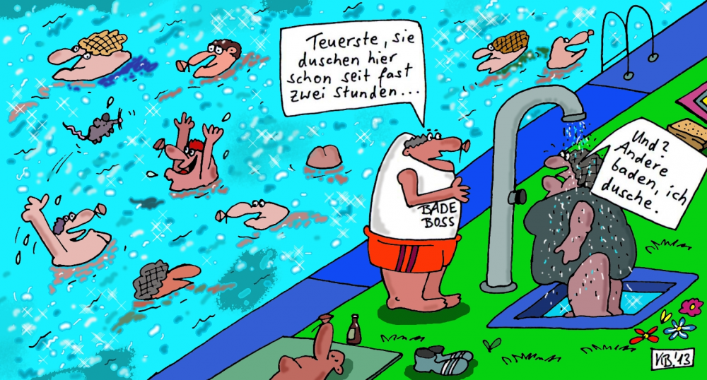 Cartoon: Freibadspäße 1