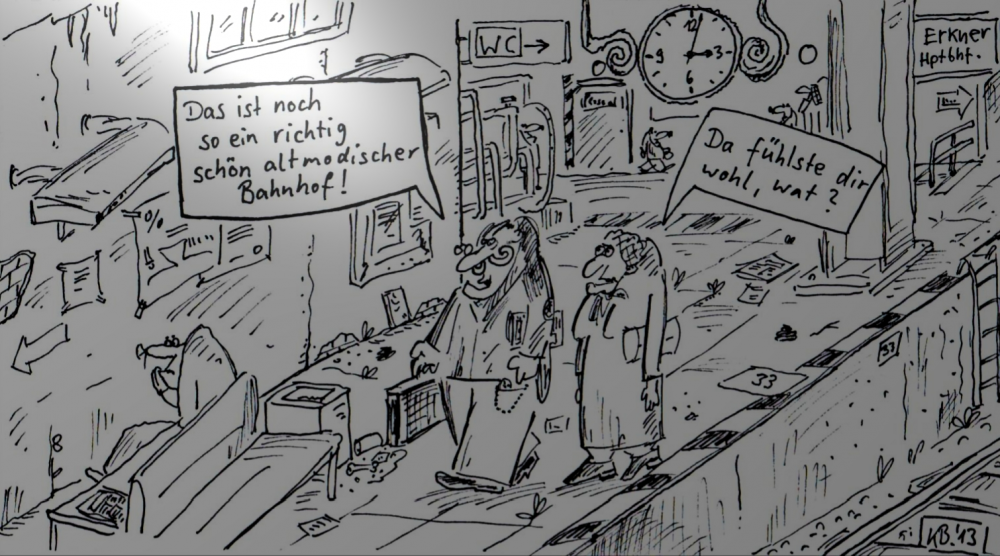 Cartoon: Der Aufenthalt 1