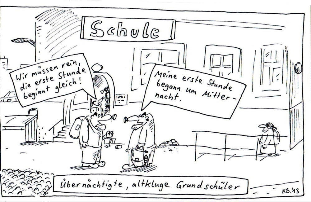 Cartoon: erste Stunde 1