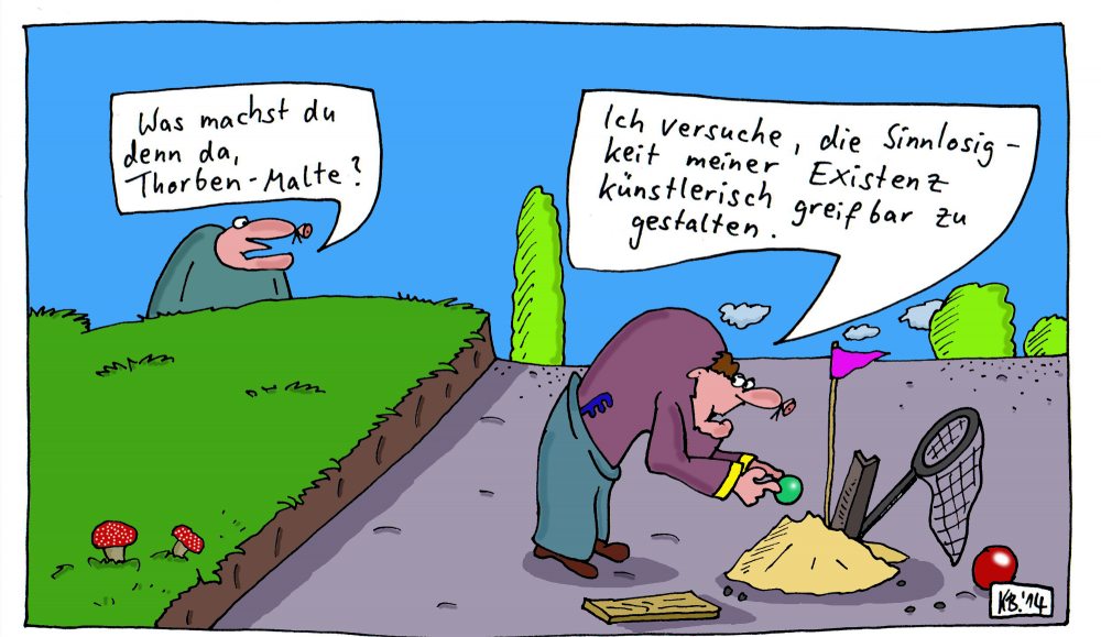 Cartoon: Versuch 1