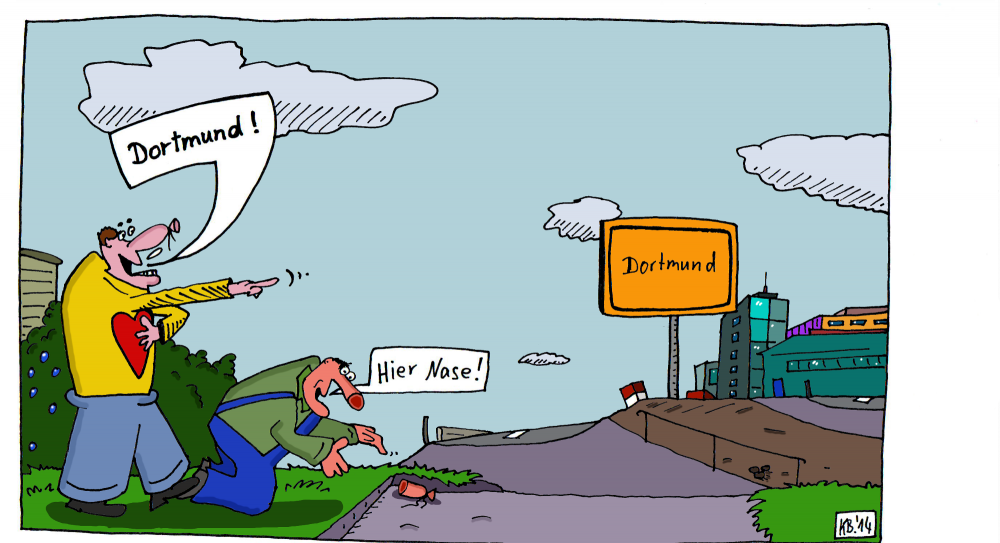 Cartoon: Ortseingang 1