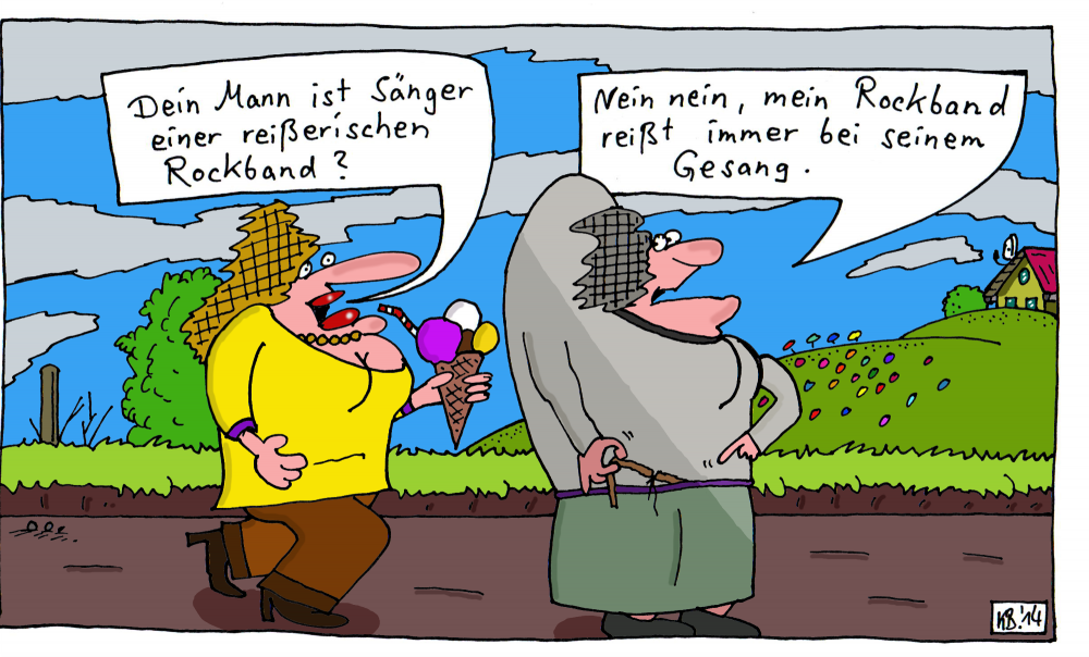 Cartoon: Fröhlich sein und singen 1
