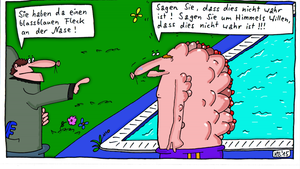 Cartoon: im Freibad 1