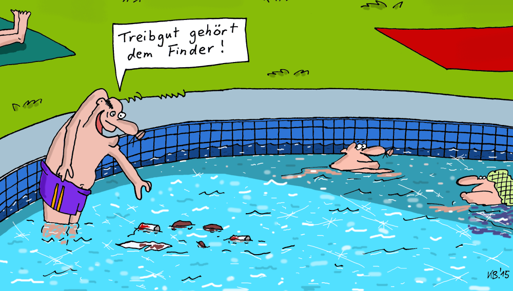 Cartoon: schwimmend 1