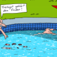 schwimmend
